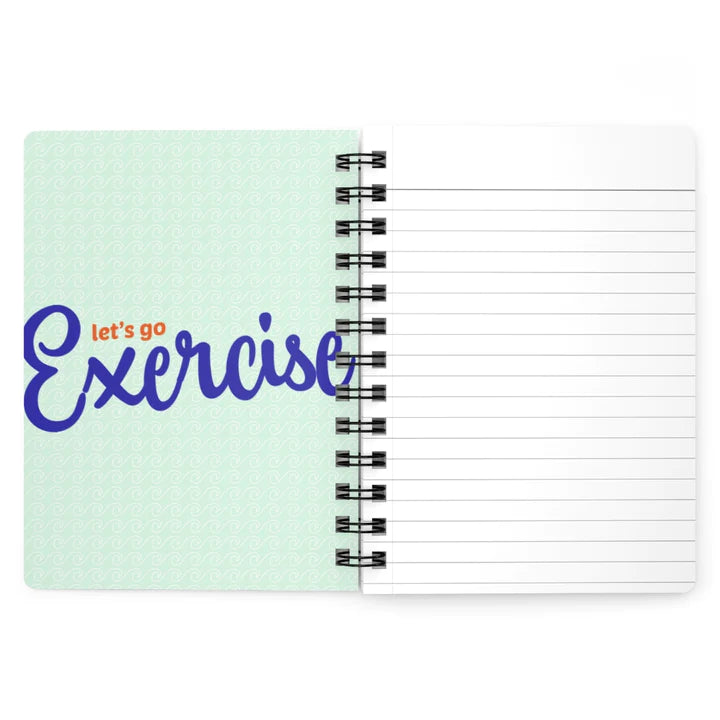 ConnectingHope Lined Hardcover Notebook - Let's Go Exercise Journal Kai & Kika Spiral Notebook - 5" x 7" Mini Spiral Bound Notebooks for Fitness, Diets, School, Work, To-Do Lists, and More
