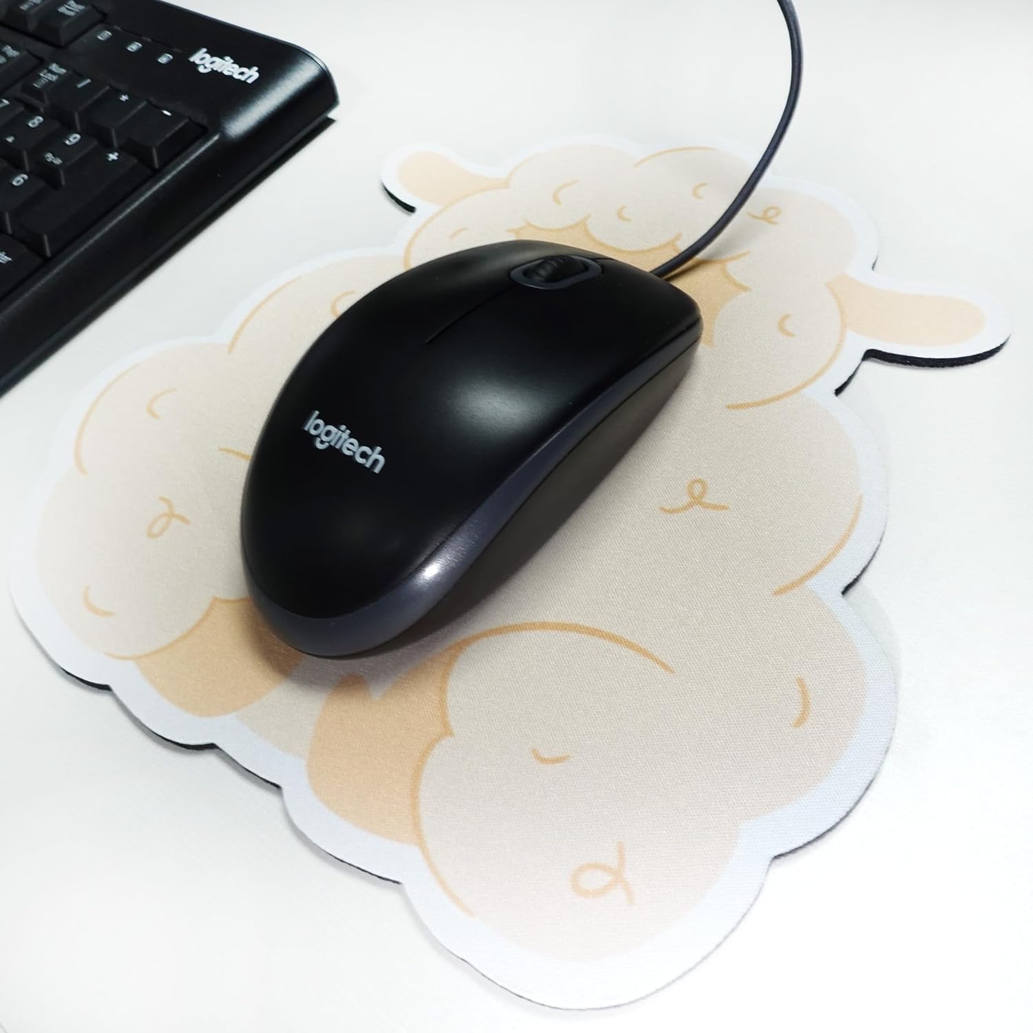 Animal Sheep Character Rabbit Mouse Pad, Non-Slip Rubber Mouse Mat for Desk and Laptop Computer