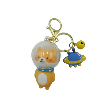 PlayWhatEver Astronaut Puppy Keychain / Key Ring Accessories for Luggage, Car Keys, Handbags, Wallets, Airpods