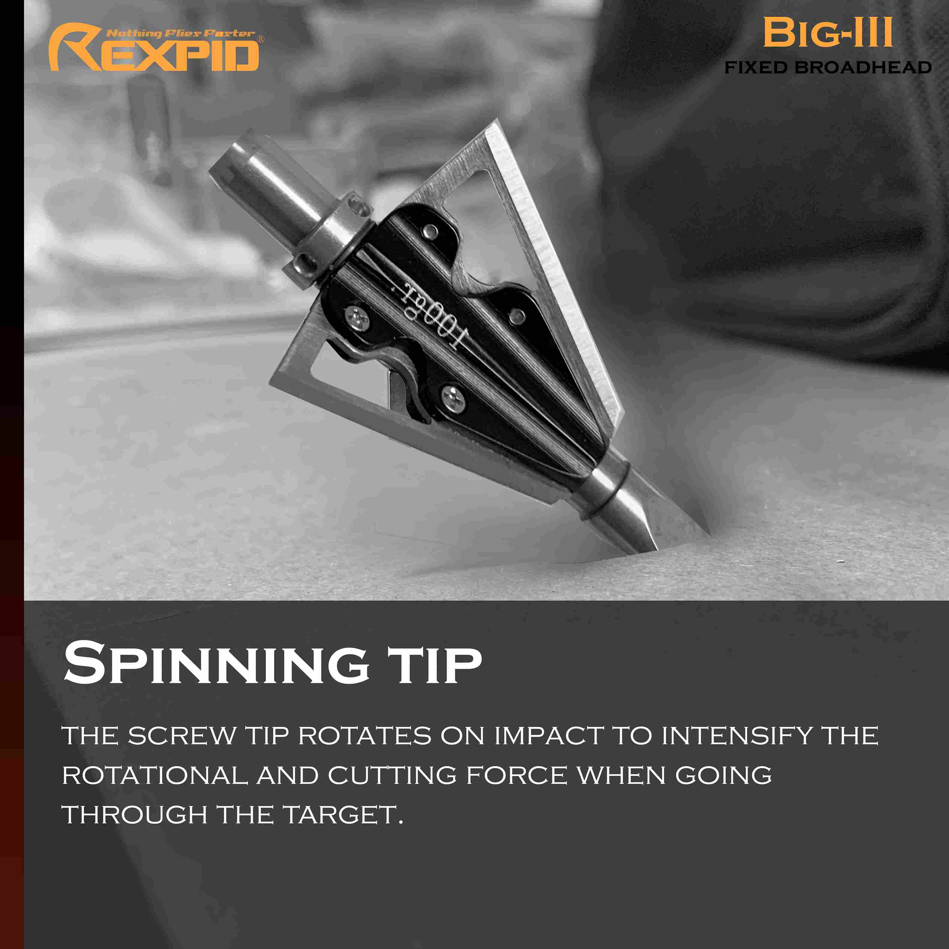 REXPID BIG III |Fixed 100 Gr Broadheads - Unmatched Precision & Power