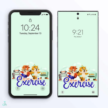 PeppermintOne Kai & Kika Let's Go Exercise Free Phone Wallpaper