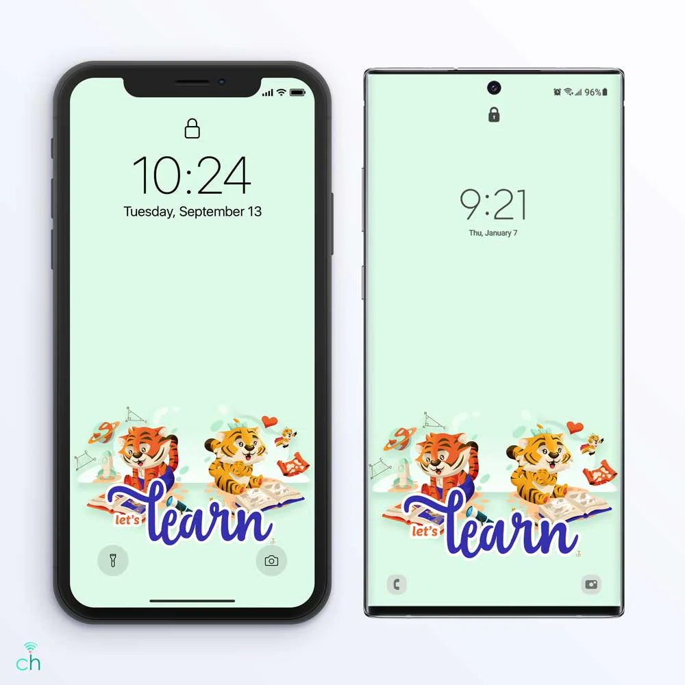 PeppermintOne Kai & Kika Let's Learn Free Phone Wallpaper