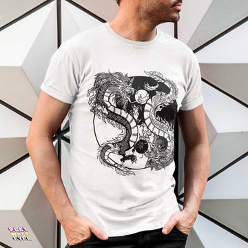 PlayWhatever Yin Yang Dragon Tattoo Shirt