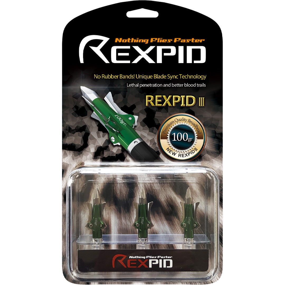 REXPID 3 | Mechanical Broadheads for Crossbows - 100 & 125 Grains