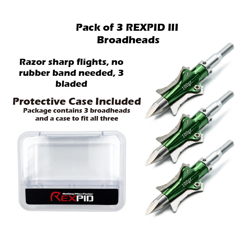 REXPID 3 | Mechanical Broadheads for Crossbows - 100 & 125 Grains