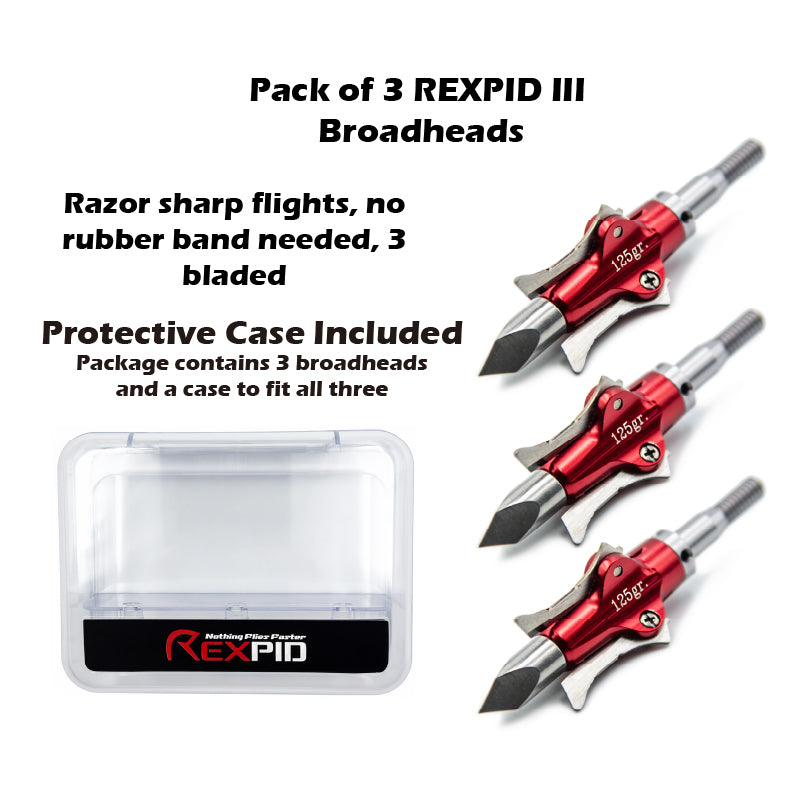 REXPID 3 | Mechanical Broadheads for Crossbows - 100 & 125 Grains