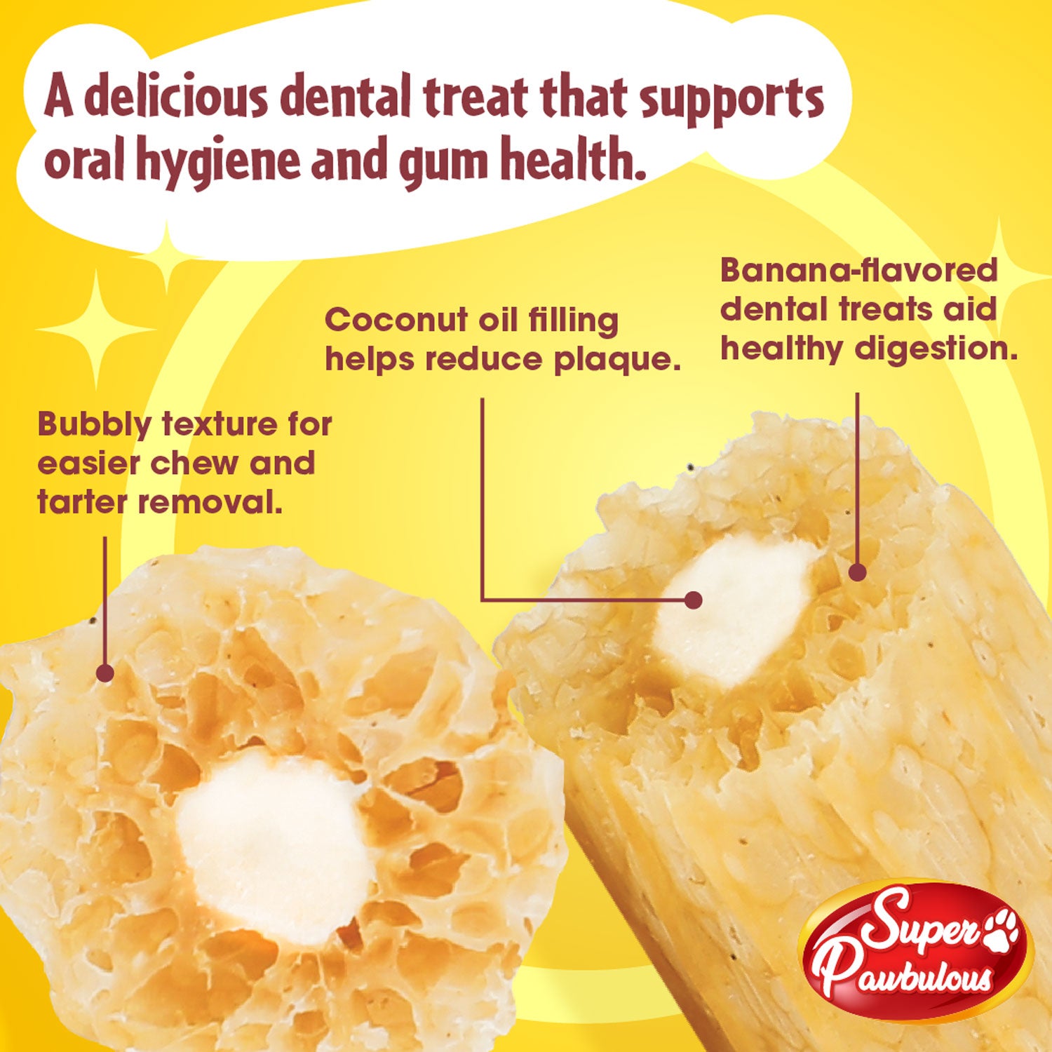Super Paw Dental Chew - Banana Flavor