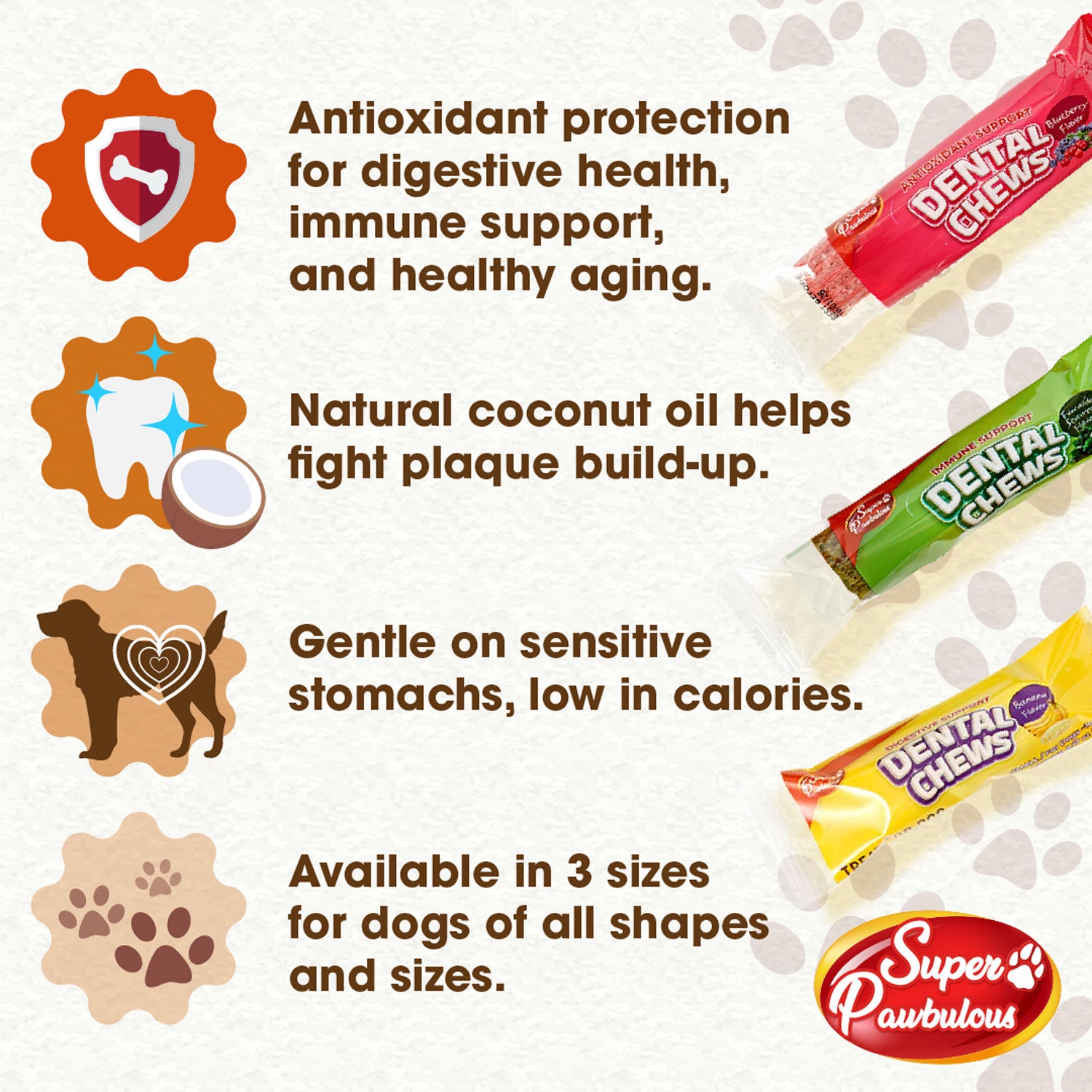 Super Paw Dental Chew - Blueberry Flavor