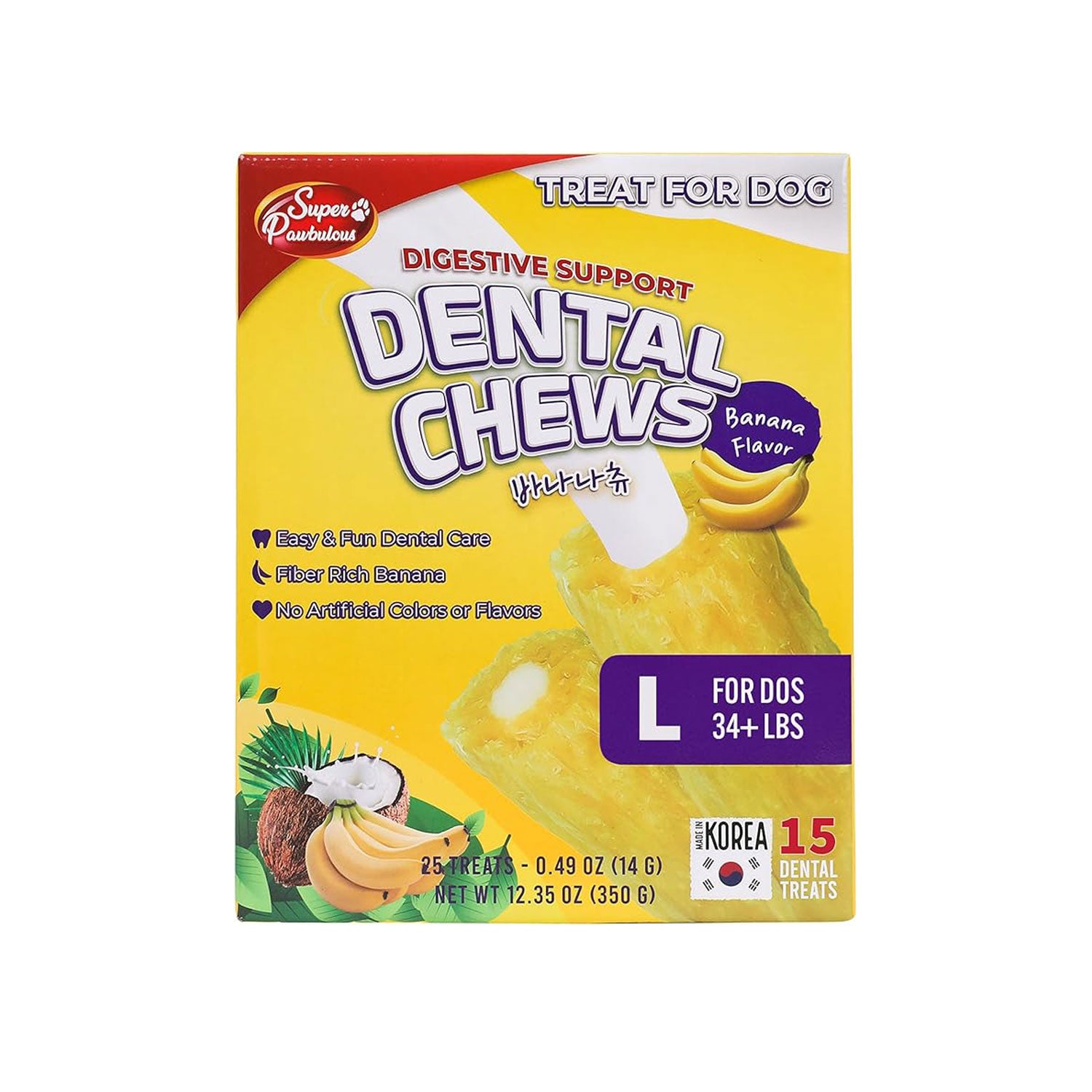 Super Paw Dental Chew - Banana Flavor