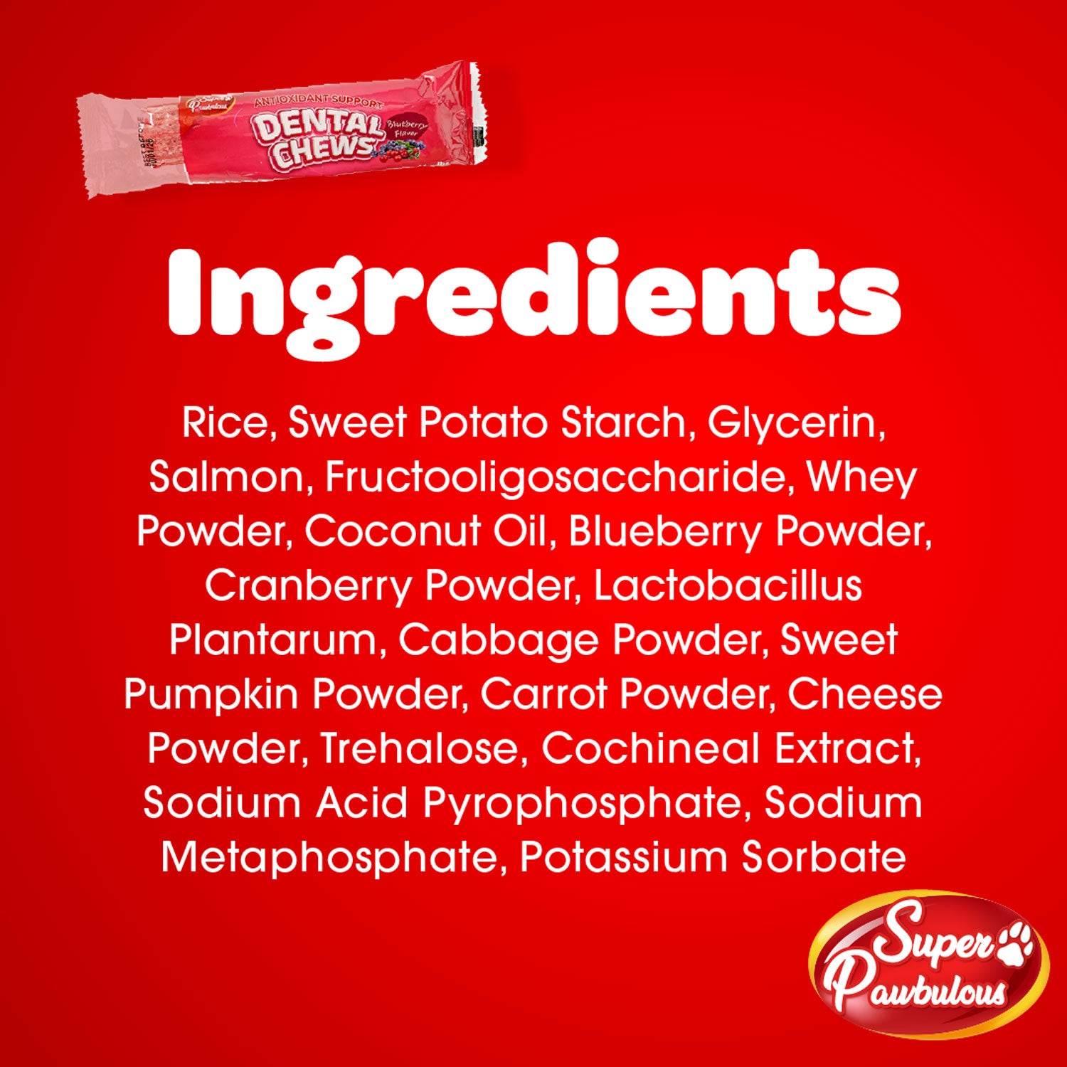 Super Paw Dental Chew - Blueberry Flavor