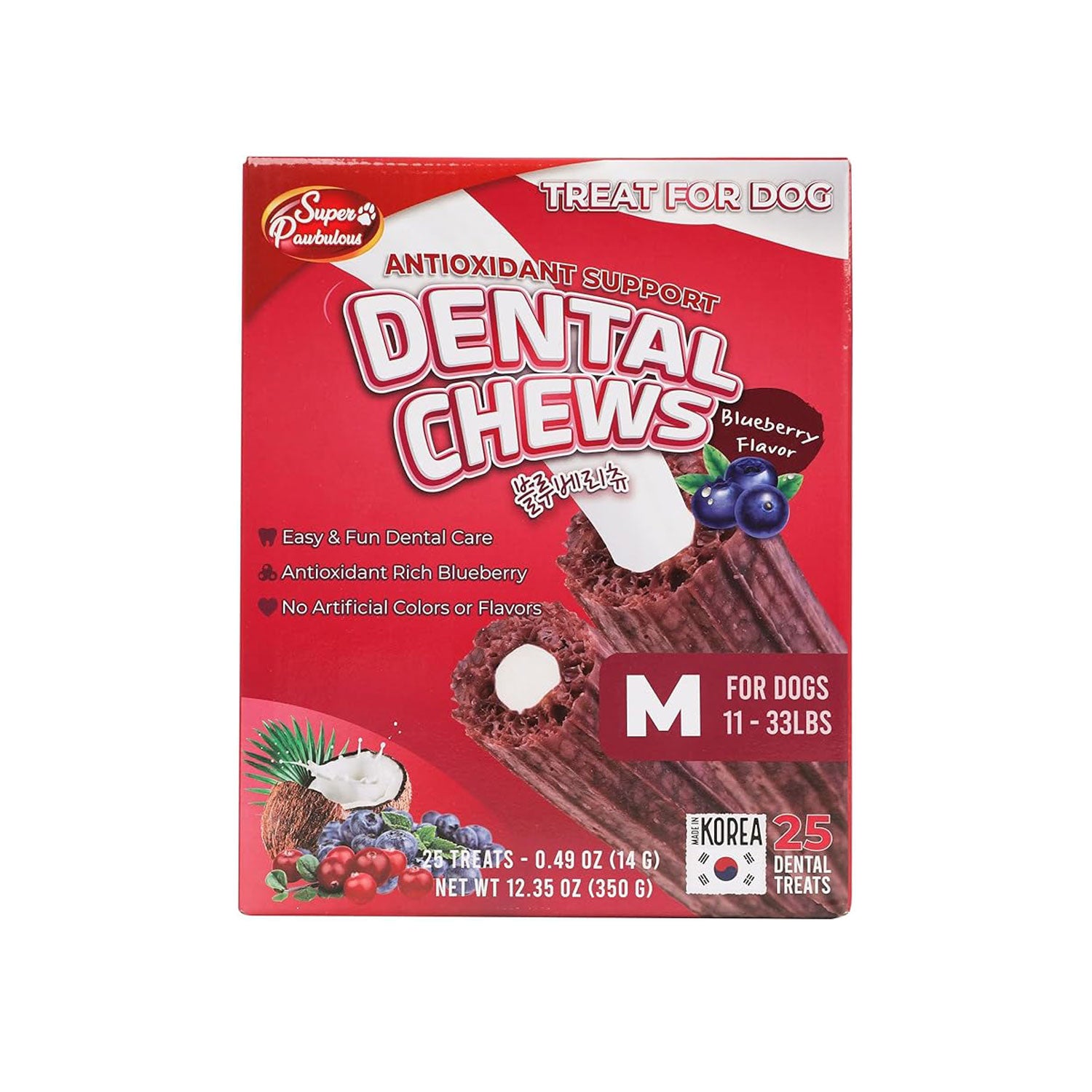 Super Paw Dental Chew - Blueberry Flavor