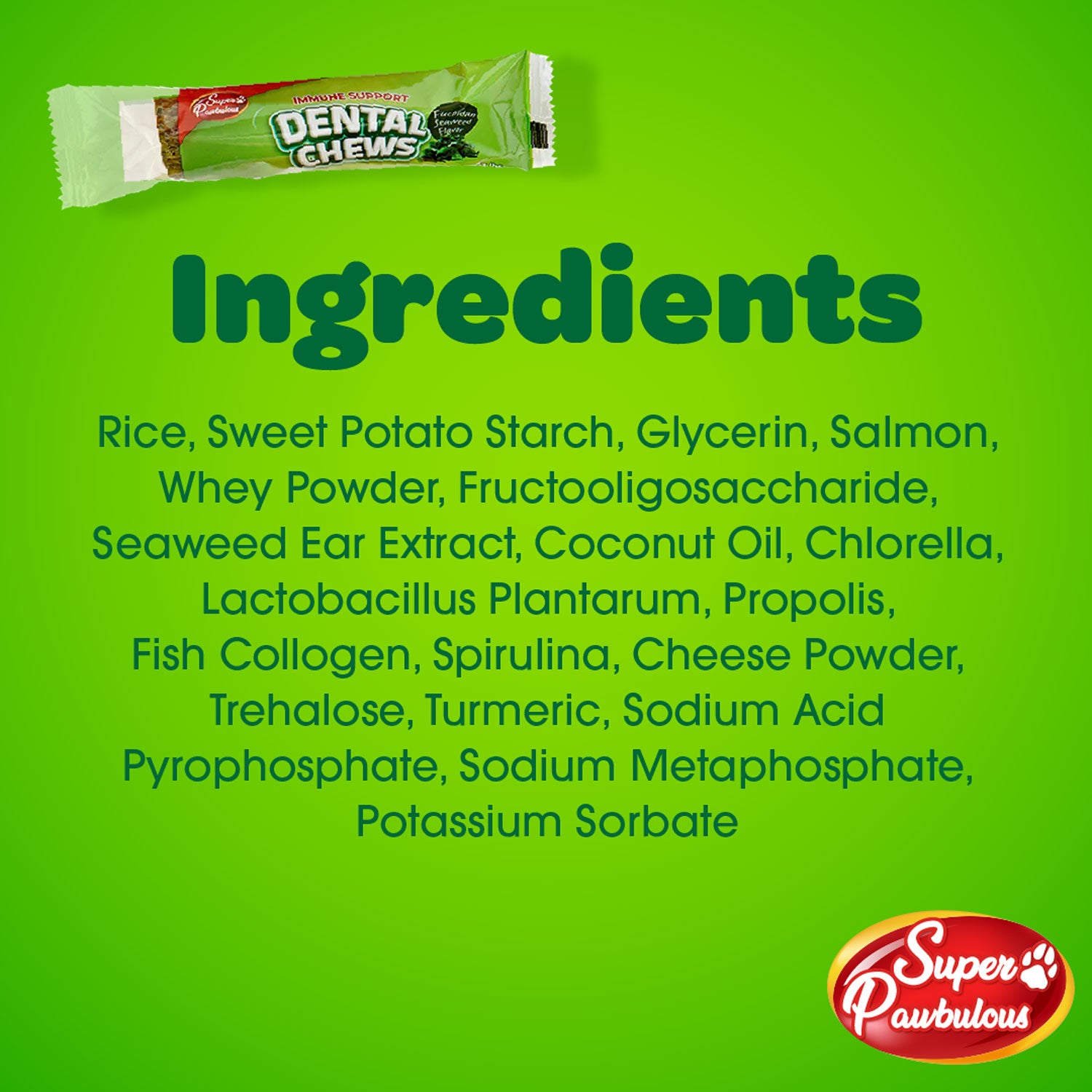 Super Paw Dental Chew - Seaweed Flavor