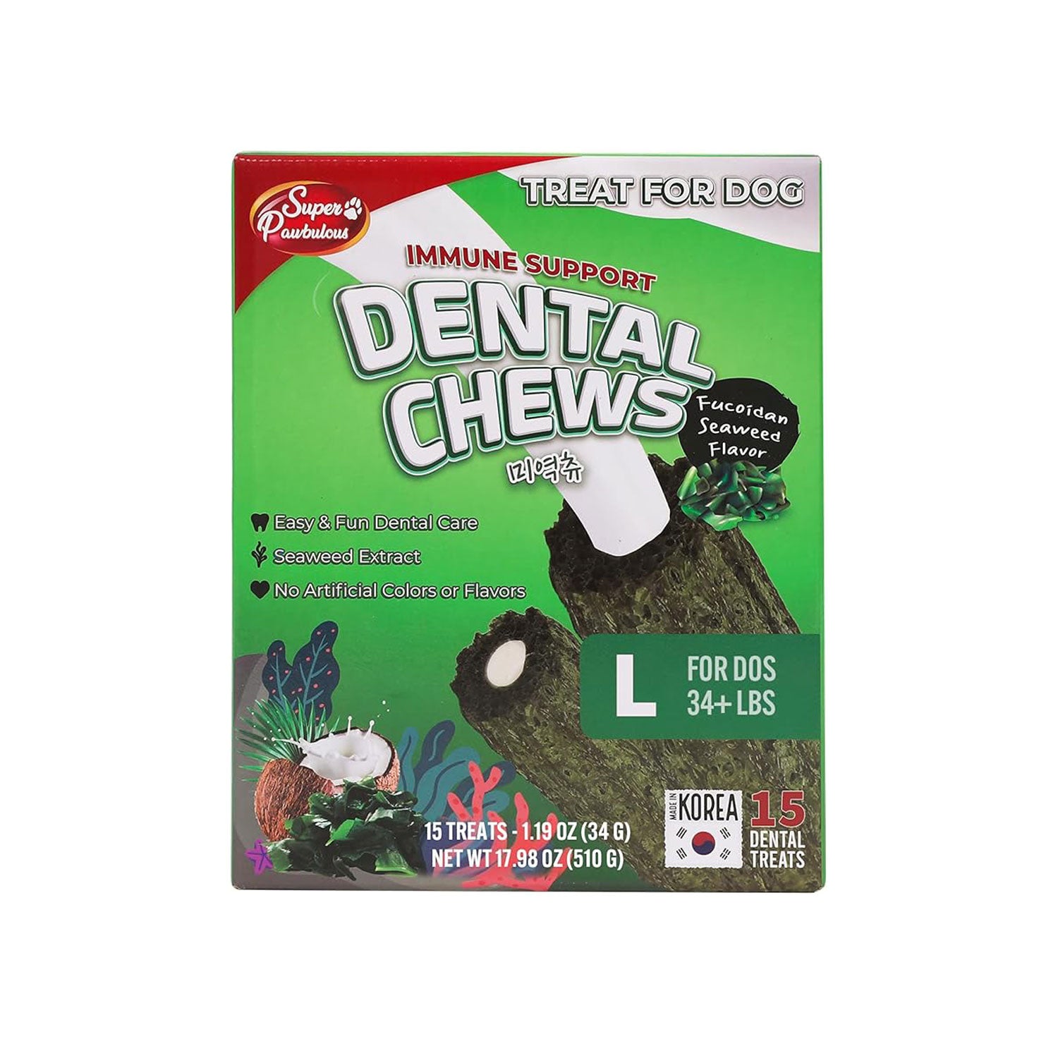 Super Paw Dental Chew - Seaweed Flavor