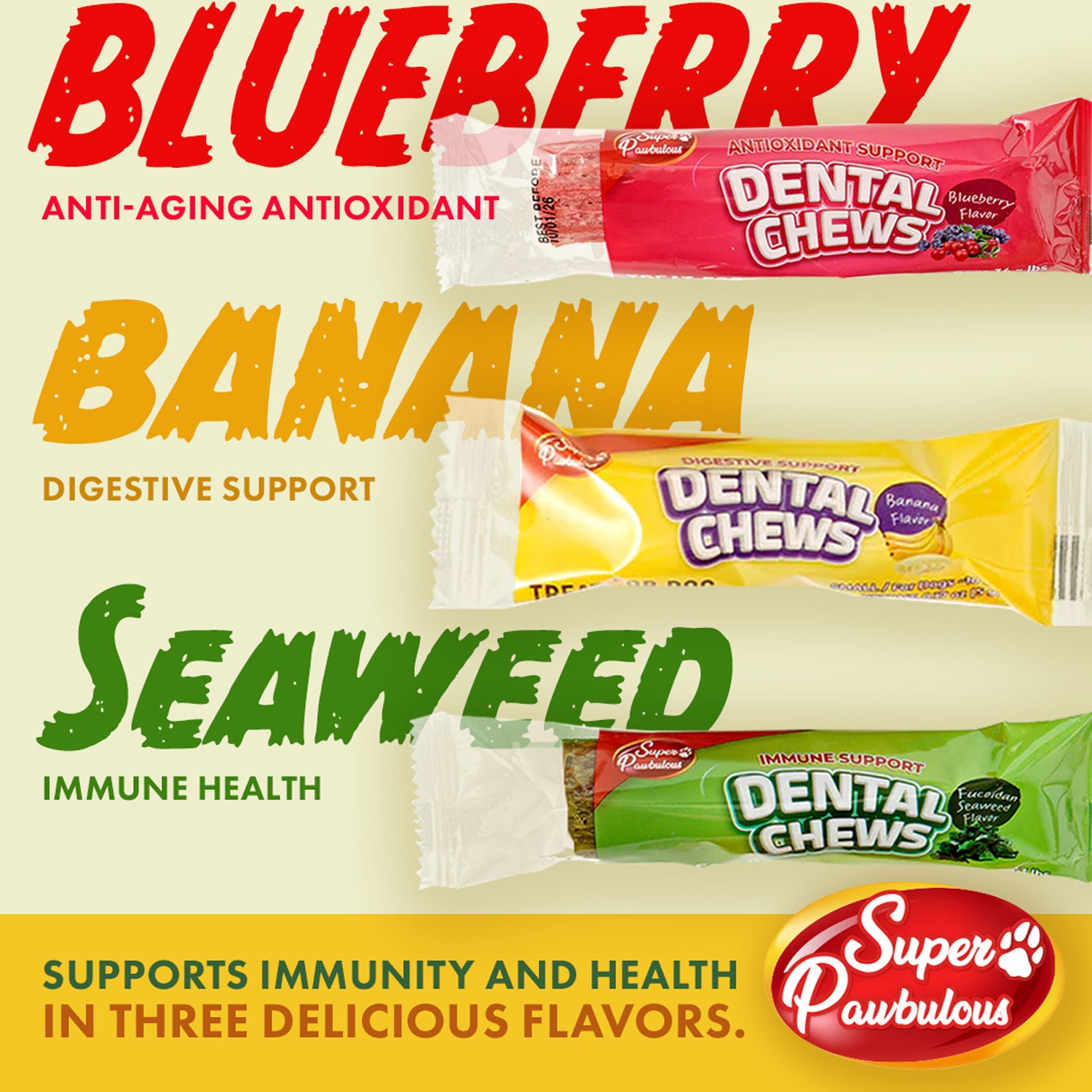 Super Paw Dental Chew - Blueberry Flavor