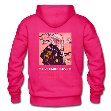 PlayWhatever Live, Laugh, Love Sakura Anime Girl Hoodie