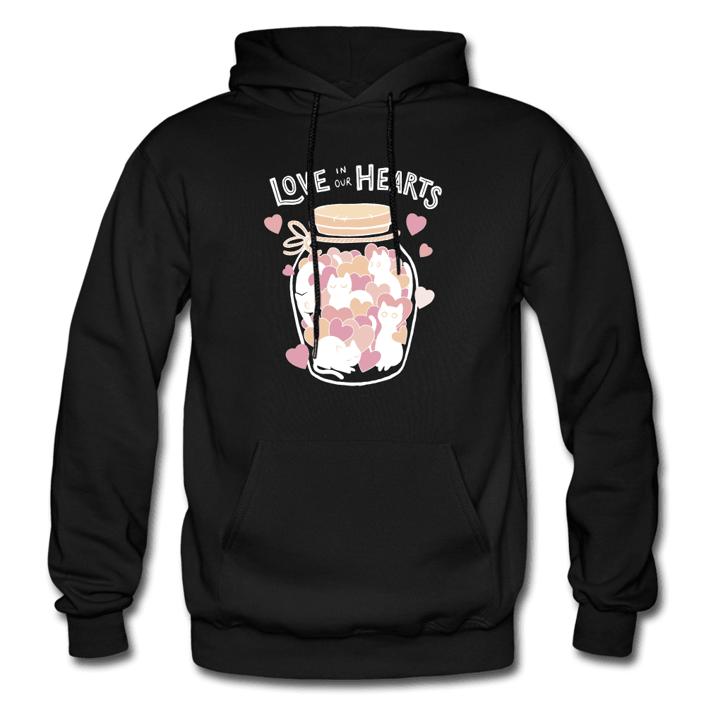 PlayWhatever Love in Our Hearts Cute Cat Jar Hoodie