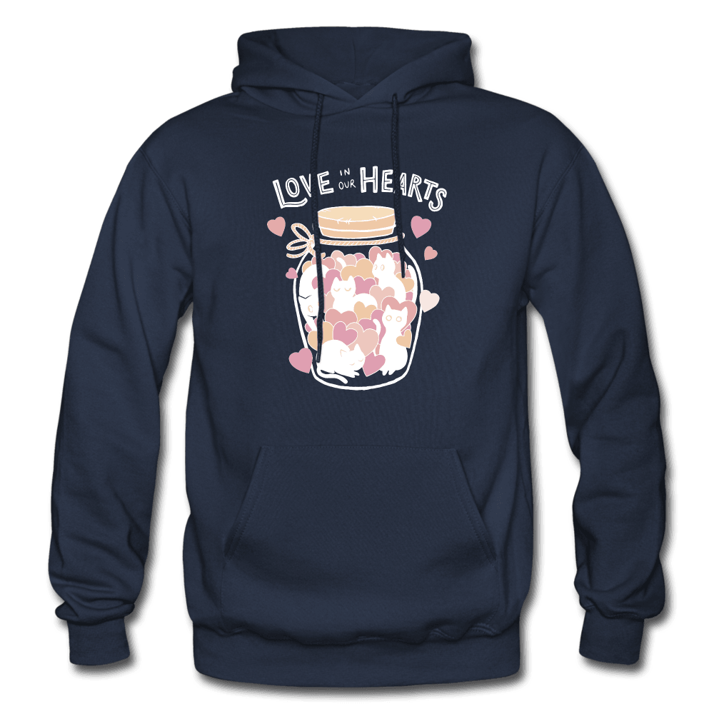 PlayWhatever Love in Our Hearts Cute Cat Jar Hoodie