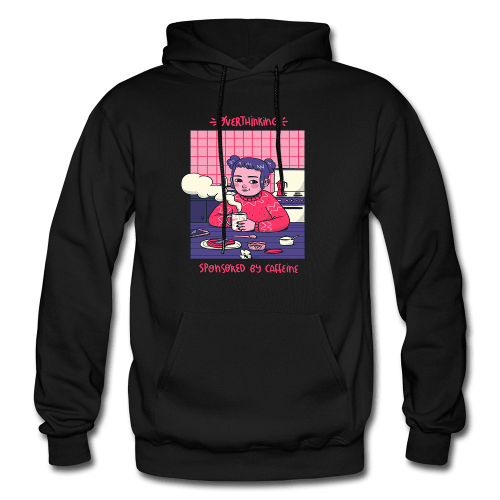 PlayWhatever Overthinking Sponsored By Caffeine Cute Hoodie