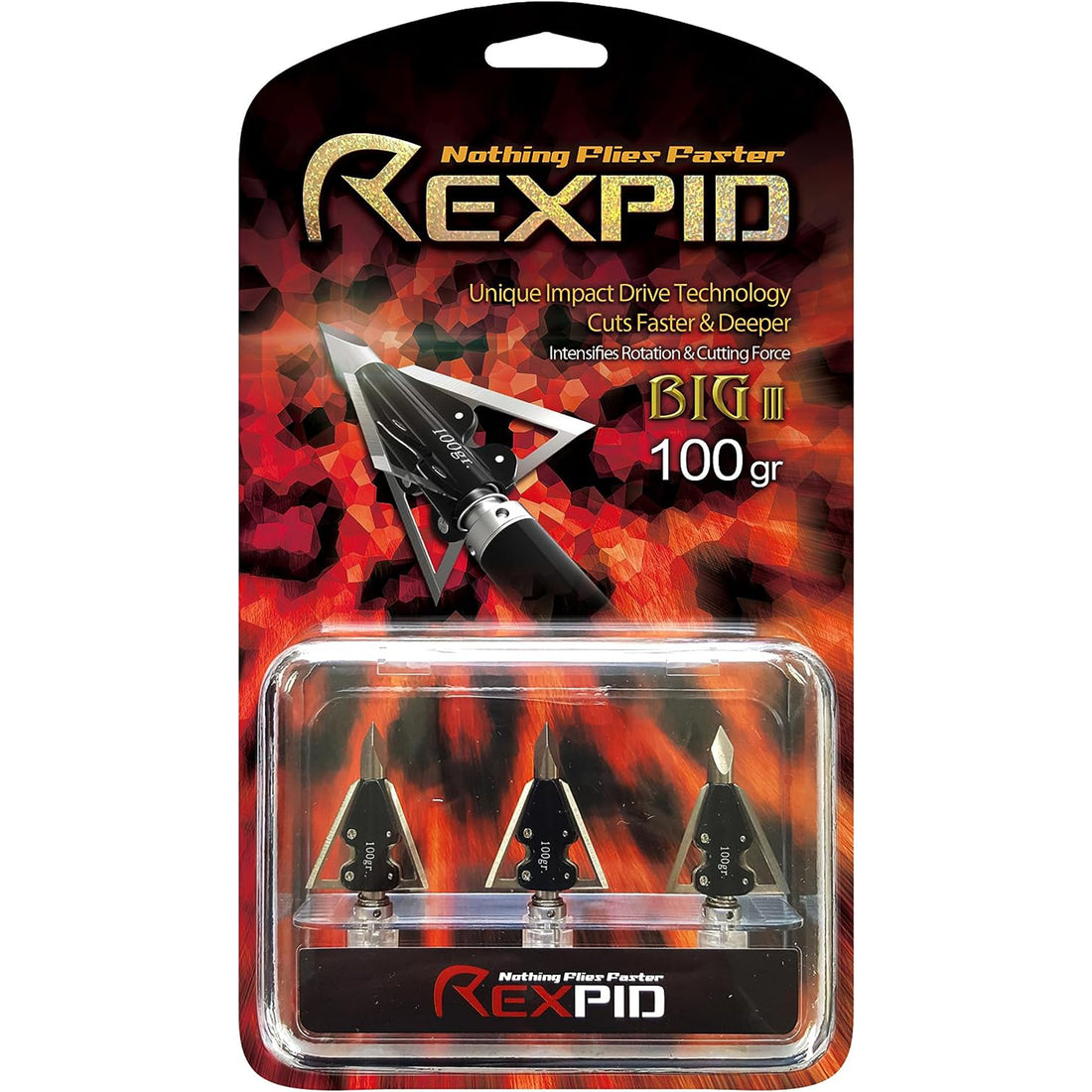 REXPID BIG III |Fixed 100 Gr Broadheads - Unmatched Precision & Power