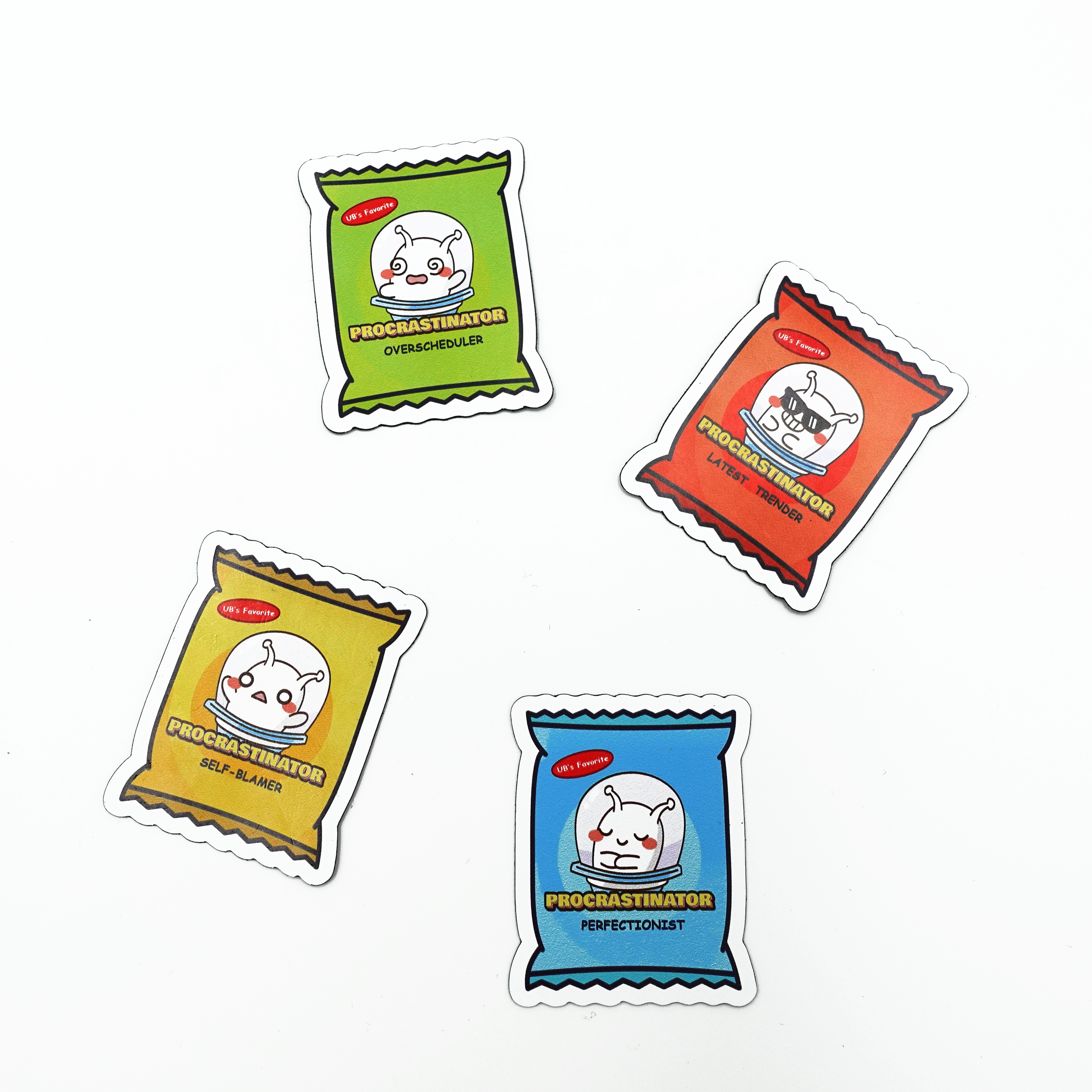 ConnectingHope Procrastinator Series Cute Magnet Fridge Decorative Whiteboard Magnets for Office, Kitchen, Locker, and Whiteboard