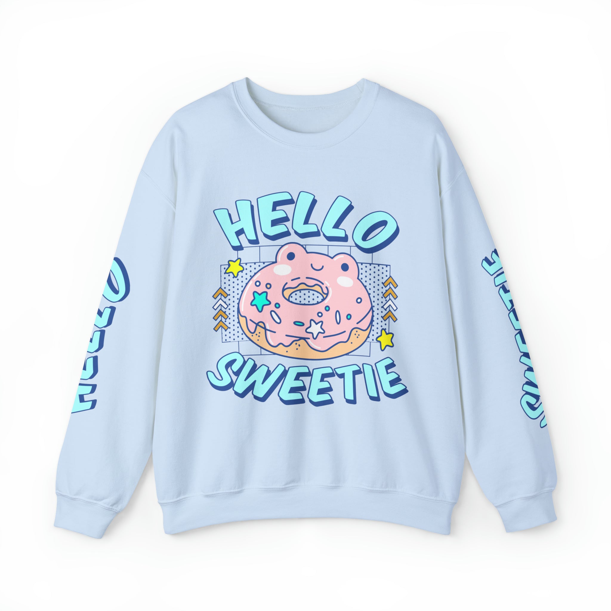 PlayWhatever Hello Sweetie Froggie Donut Sweatshirt