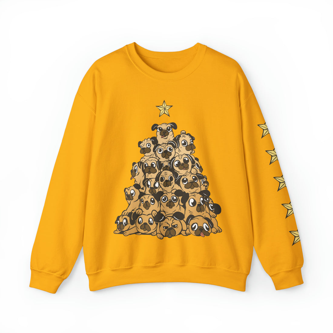 PlayWhatever And A Pug in a Christmas Tree Sweatshirt