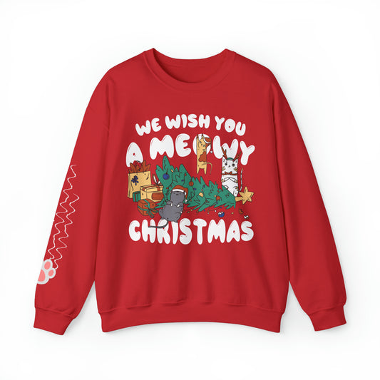 PlayWhatever Wish You a Meowy Christmas Sweatshirt
