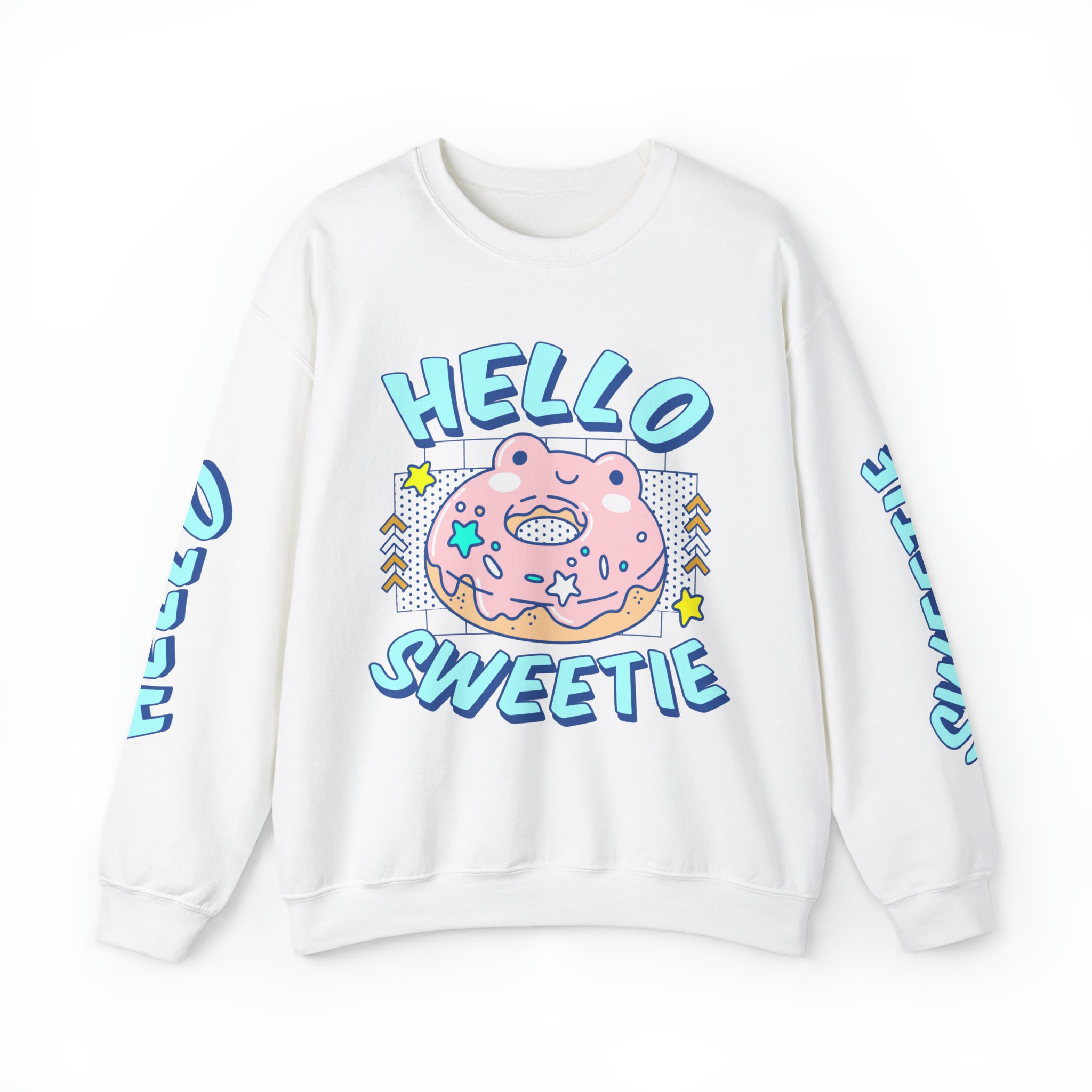 PlayWhatever Hello Sweetie Froggie Donut Sweatshirt