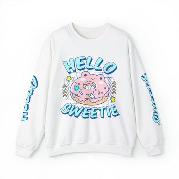 PlayWhatever Hello Sweetie Froggie Donut Sweatshirt