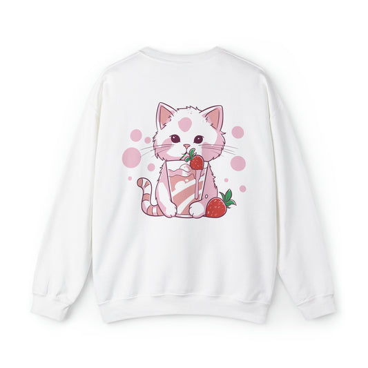 Strawberry Catshake Cute Unisex Sweatshirt