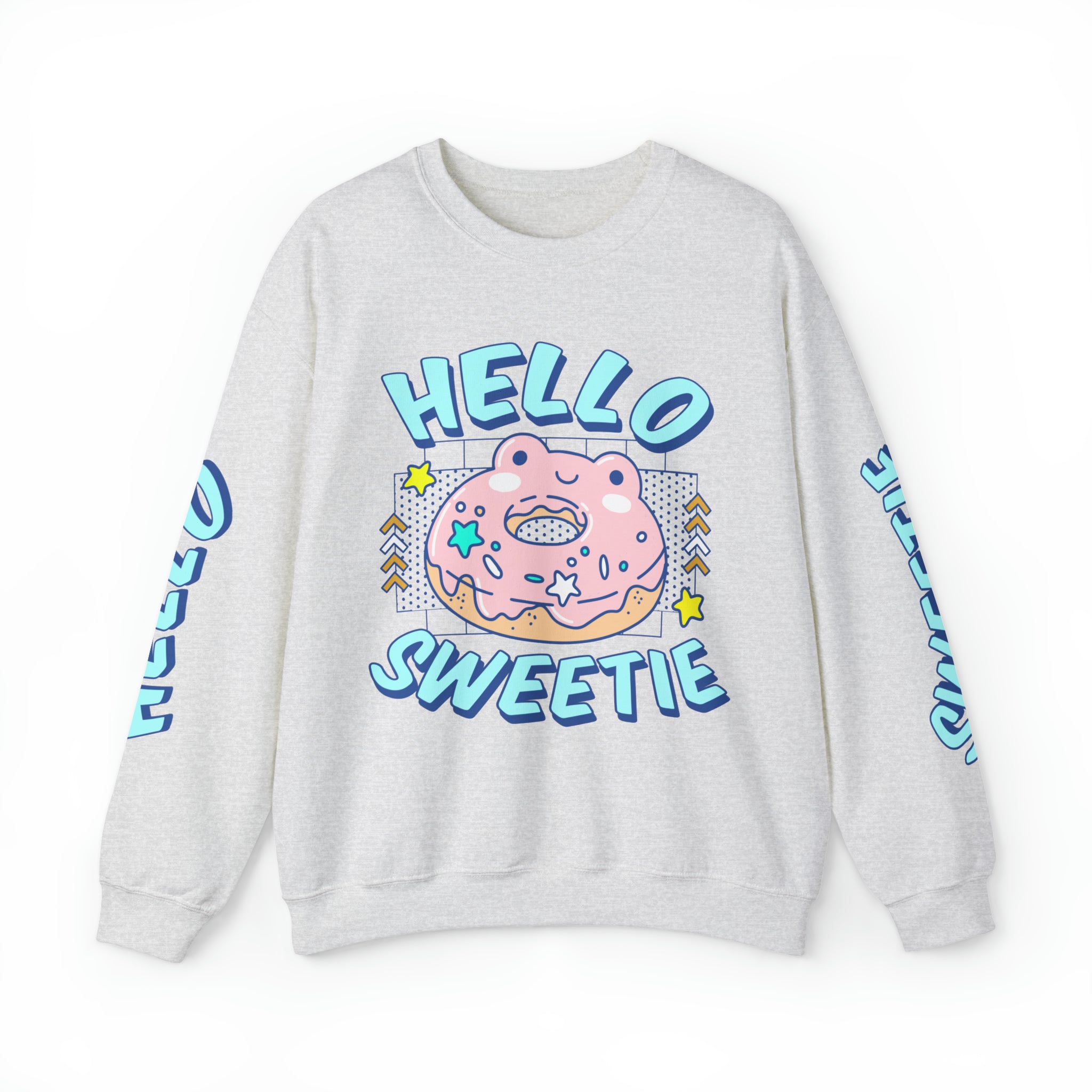 PlayWhatever Hello Sweetie Froggie Donut Sweatshirt