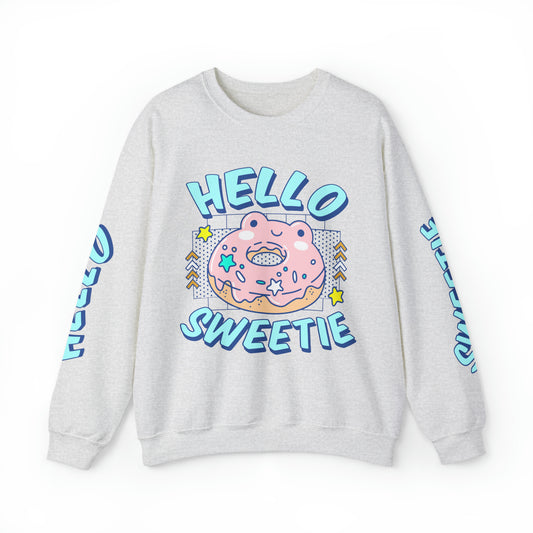 PlayWhatever Hello Sweetie Froggie Donut Sweatshirt