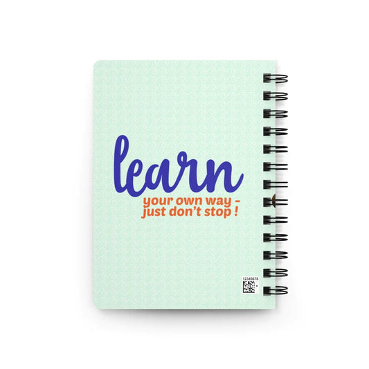 ConnectingHope Lined Hardcover Notebook - Learn Something New Kai & Kika Journal Notebook - 5" x 7" Mini Spiral Bound Notebooks for Fitness, Diets, School, Work, To-Do Lists, and More
