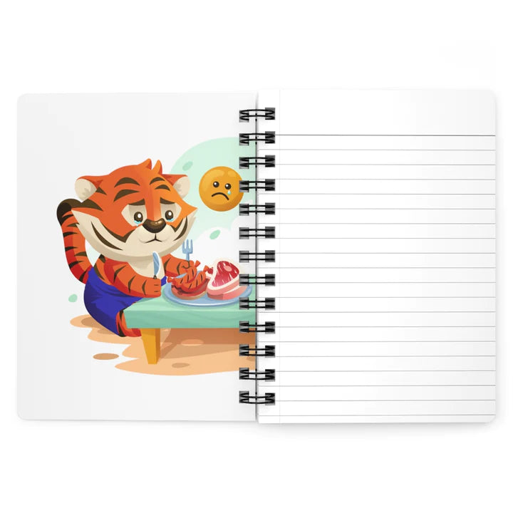 ConnectingHope Lined Hardcover Notebook - Meat Diet Kai & Kika Journal Notebook - 5" x 7" Mini Spiral Bound Notebooks for Fitness, Diets, School, Work, To-Do Lists, and More