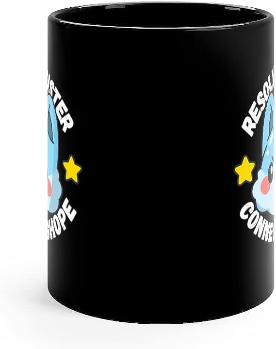 ConnectingHope Ceramic Motivational Mugs (11 oz) - Resolve Buster Black Mug - C Handle Novelty Drinking Cups for Coffee, Tea, and Hot Chocolate - Great Gifts for Home and Office