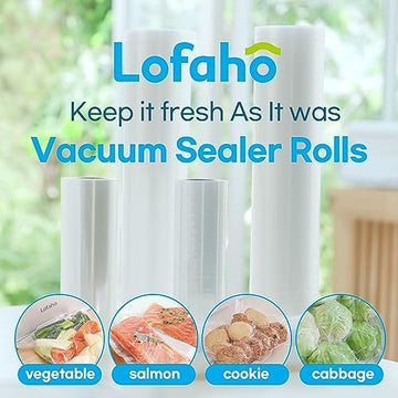 Lofaho Vacuum Sealer Rolls for custom fit airtight food storage