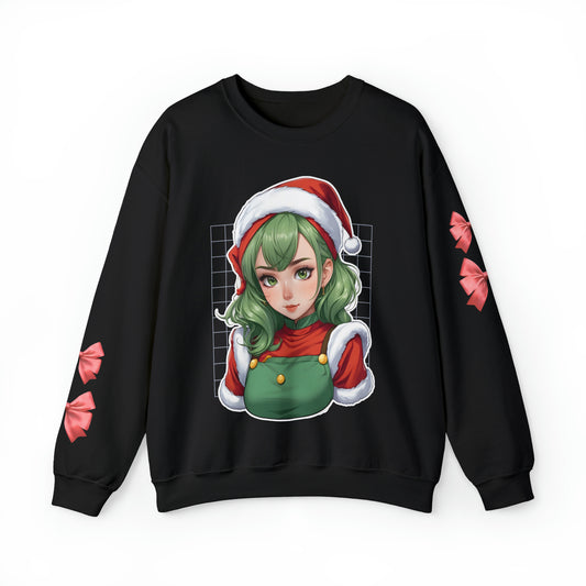 PeppermintOne Happy Holidays Santa Anime Girl Sweatshirt