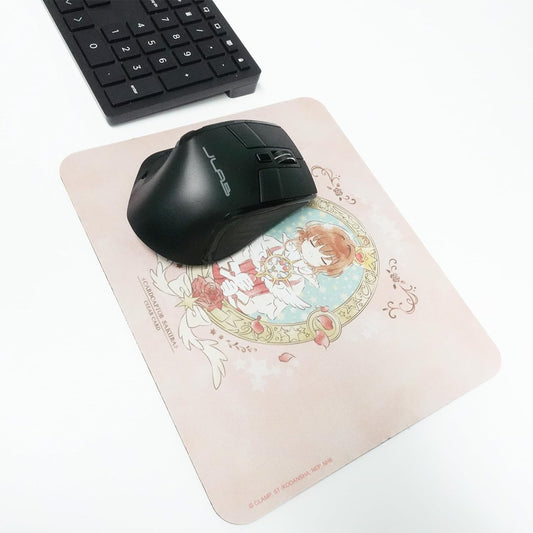 Sakura Character Anime Mouse pad, Adorable Gift Non-Slip Rubber Mouse Mat for Desk (Pink)
