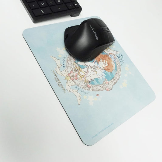 Sakura Character Anime Mouse pad, Adorable Gift Non-Slip Rubber Mouse Mat for Desk (Blue)