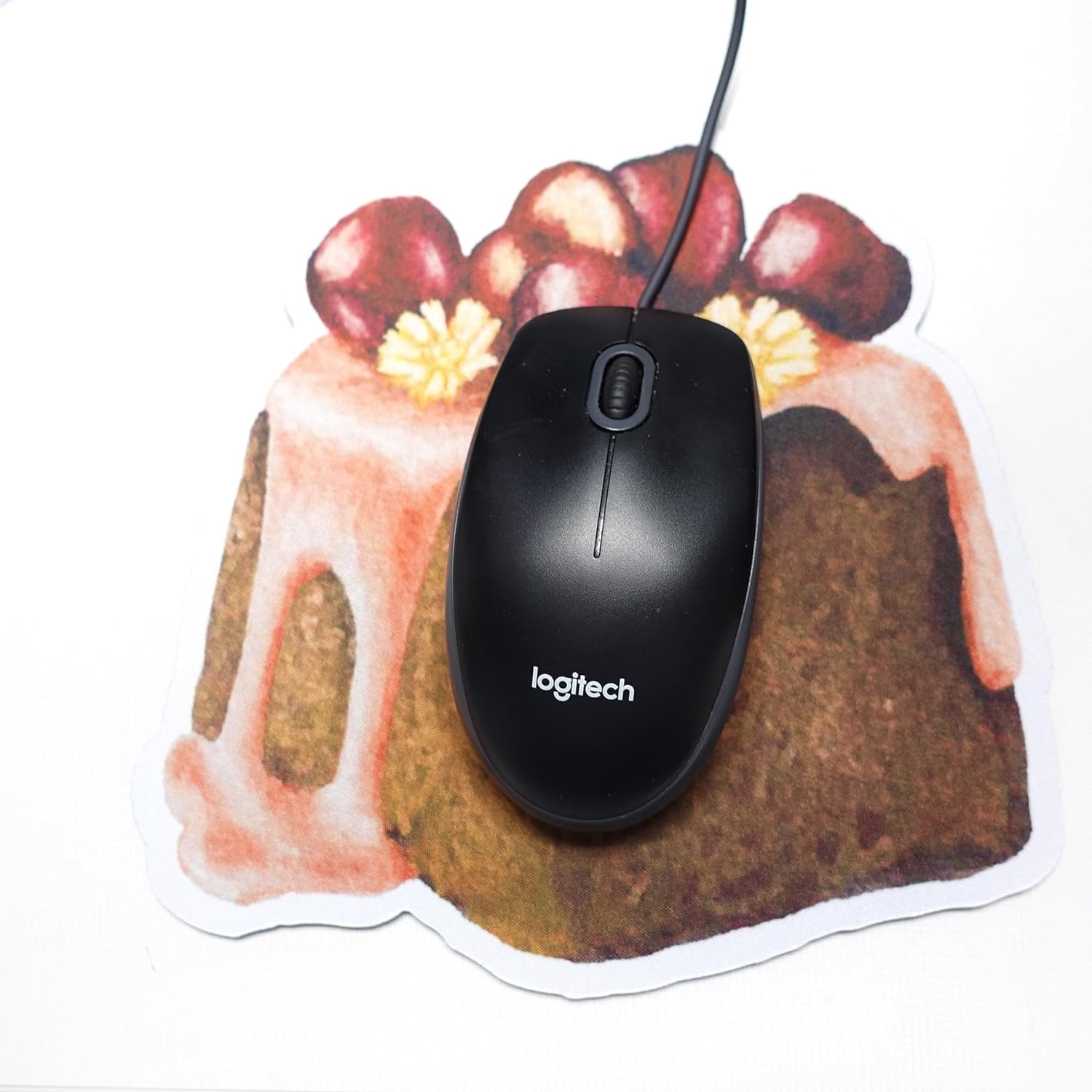 Cherry Cake Mouse pad, Cute Funny Gift Non-Slip Rubber Mouse Mat for Desk and Laptop Computer