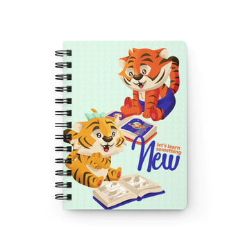 ConnectingHope Lined Hardcover Notebook - Learn Something New Kai & Kika Journal Notebook - 5" x 7" Mini Spiral Bound Notebooks for Fitness, Diets, School, Work, To-Do Lists, and More