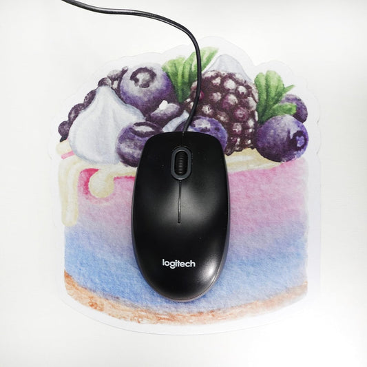 Blueberry Cake Mouse pad, Cute Funny Gift Non-Slip Rubber Mouse Mat for Desk and Laptop