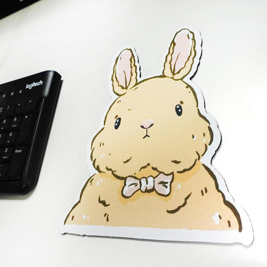 Adorable Bunny Rabbit Mouse Pad, Non-Slip Rubber Mouse Mat for Desk and Laptop Computer