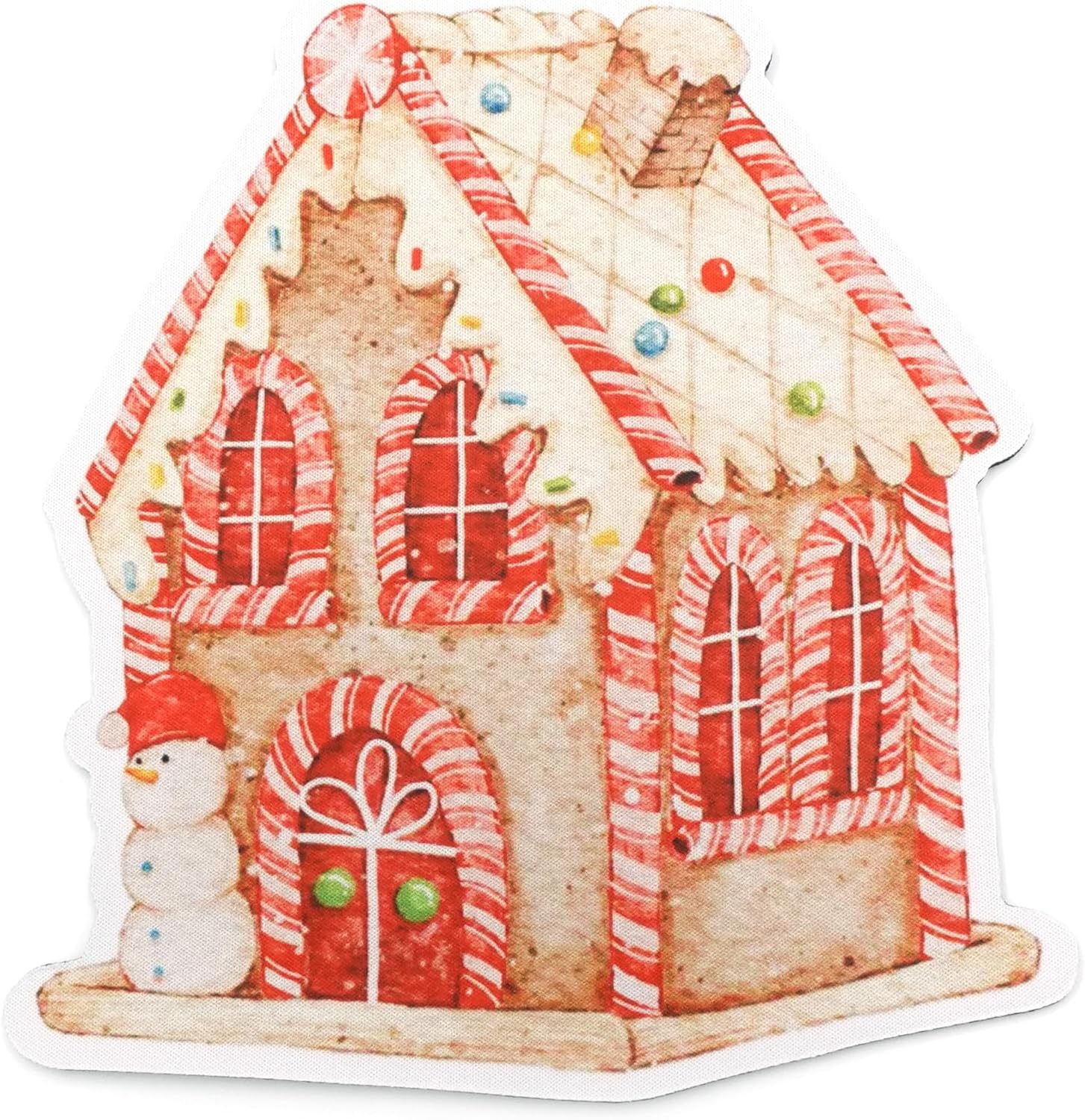 Gingerbread House Mouse pad, Cute Funny Gift Non-Slip Rubber Mouse Mat for Desk and Laptop