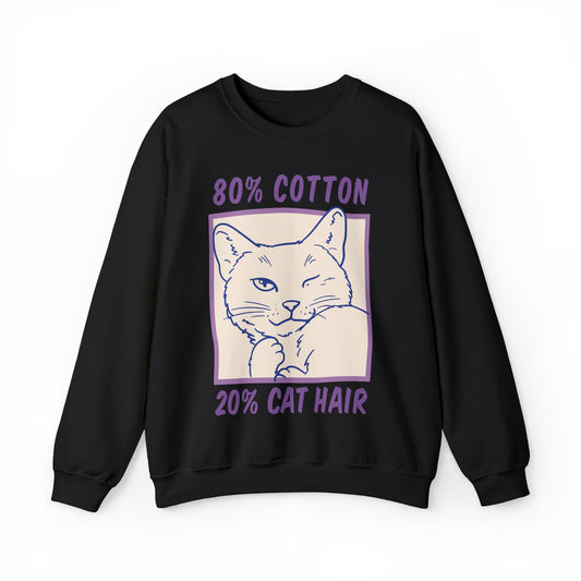 PeppermintOne 80% Cotton 20% Cat Hair Funny Cat Sweatshirt