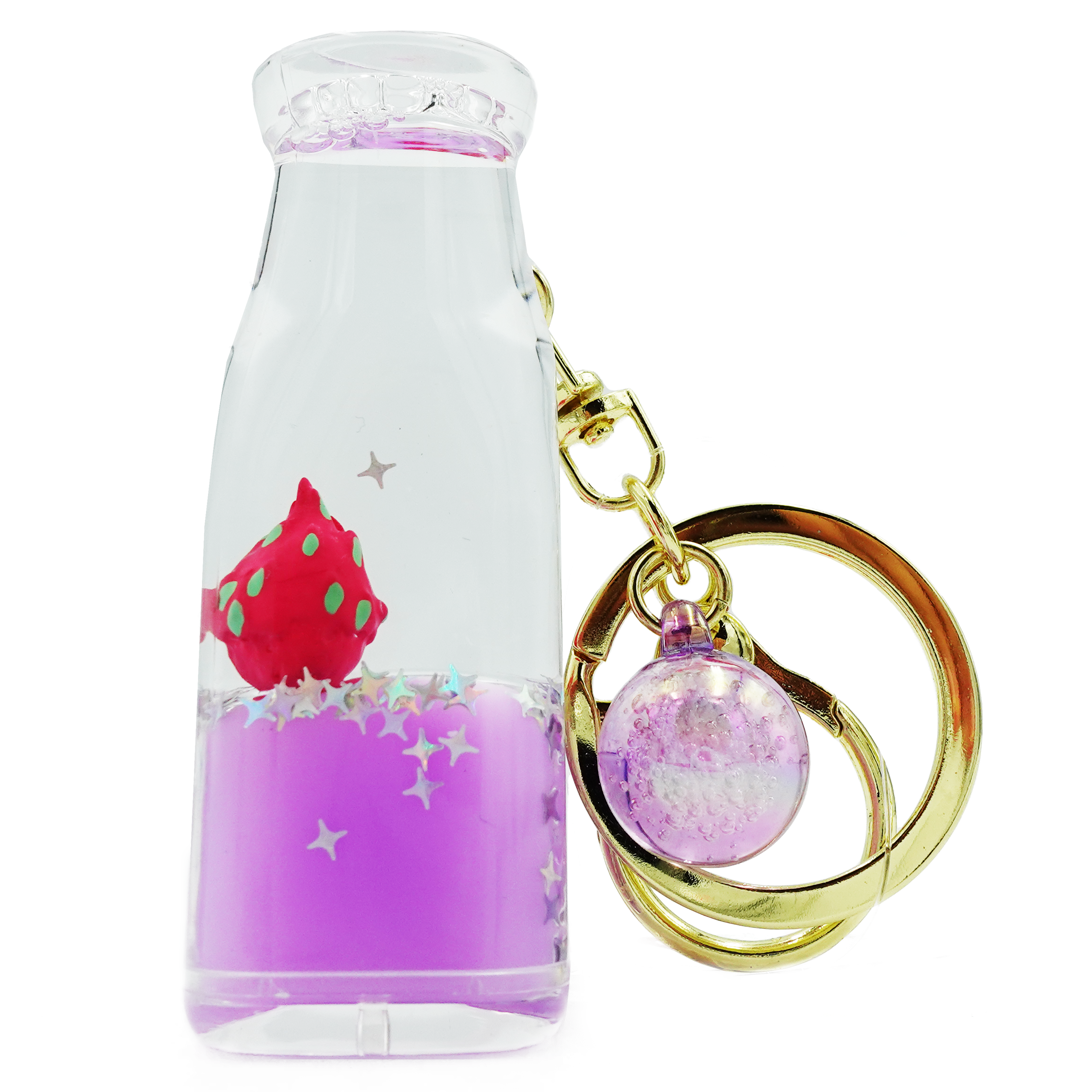 Miniature Beverage Bottle Keychain / Key Ring Accessories for Luggage, Car Keys, Handbags, Wallets, Airpods