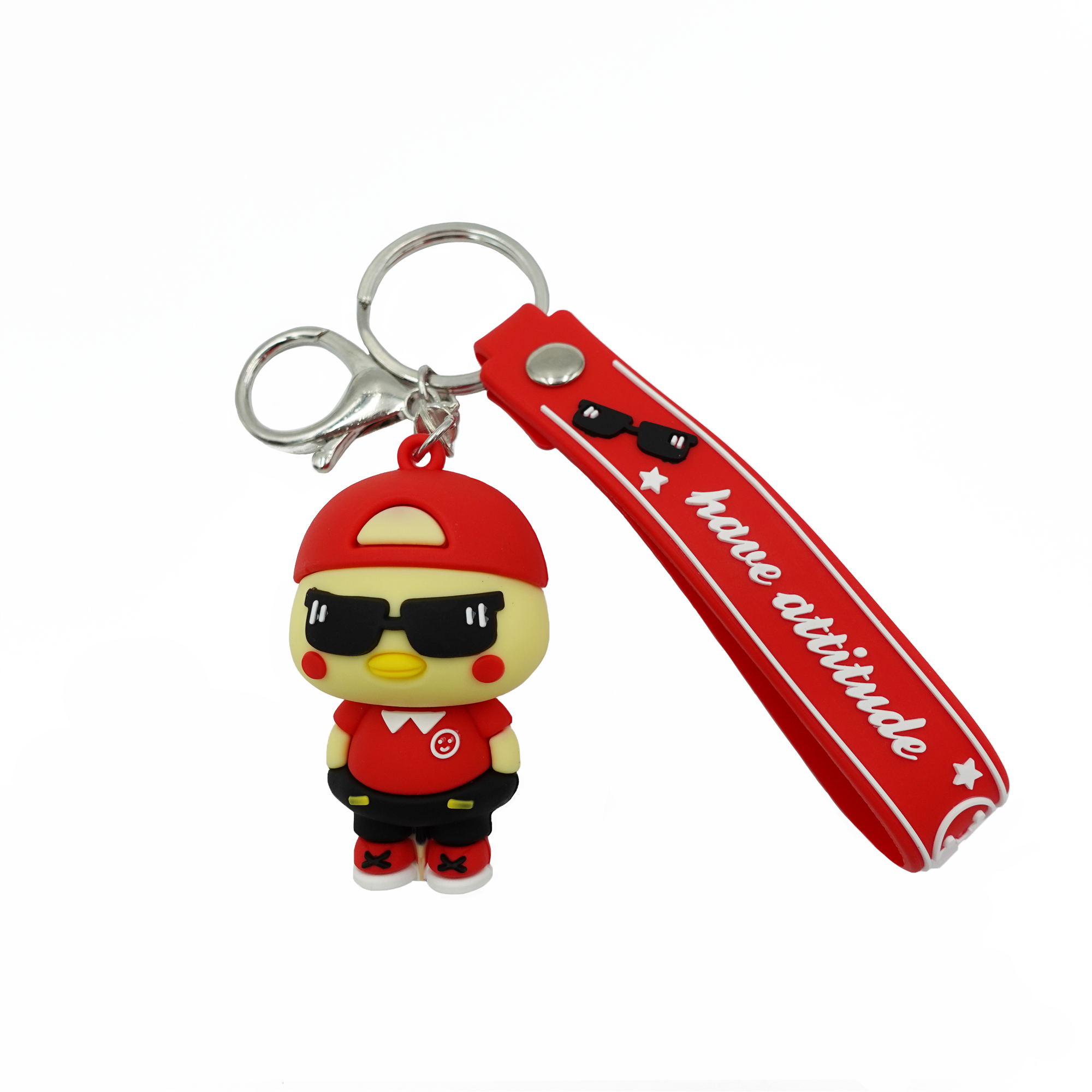 Red Chicken Keychain / Key Ring Accessories for Luggage, Car Keys, Handbags, Wallets, Airpods