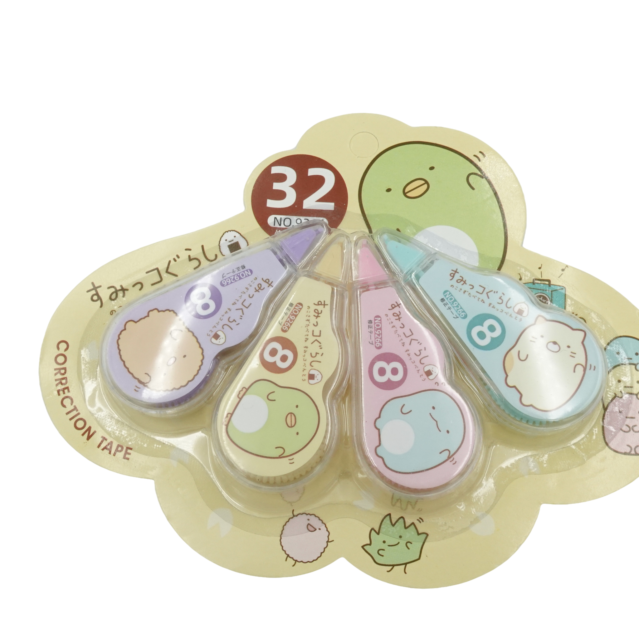 Sumikko Gurashi White Out Correction Tape 4pc/pk