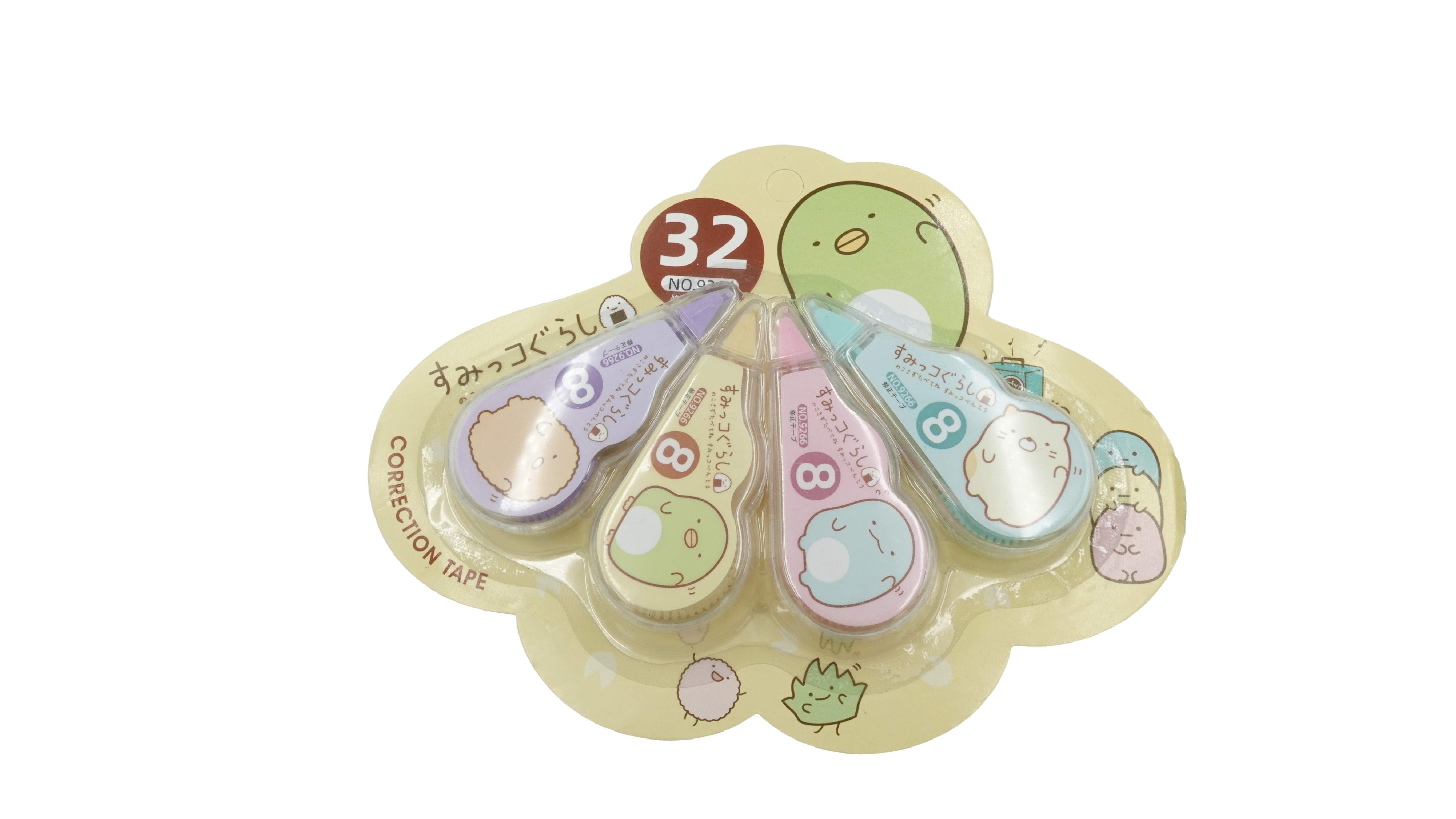 Sumikko Gurashi White Out Correction Tape 4pc/pk