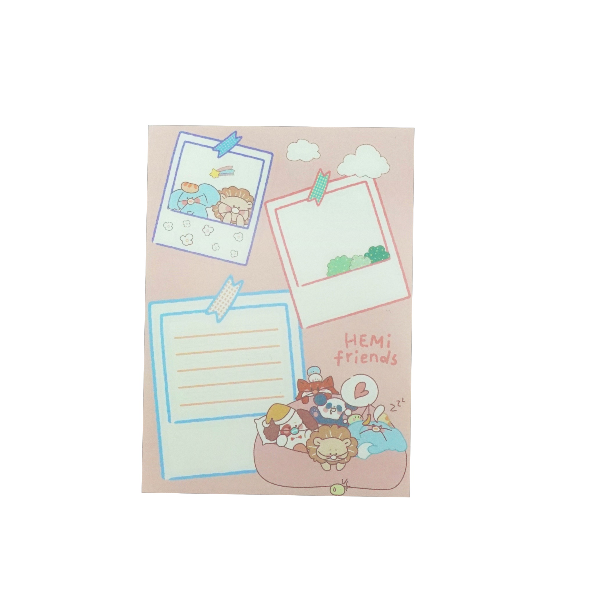 Notepads Cute Cartoon Memo Notes Writing Pads Scarpbook Message Notes Notepads Chesk List to Do List Memo Stationery Office 64 Sheets/Pack